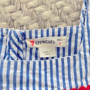 J.Crew Crewcuts blue and white seersucker dress size 7